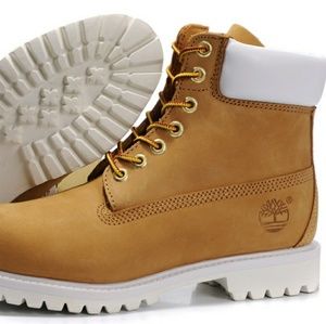 Classic Timberland Boots White Women's Sz 8